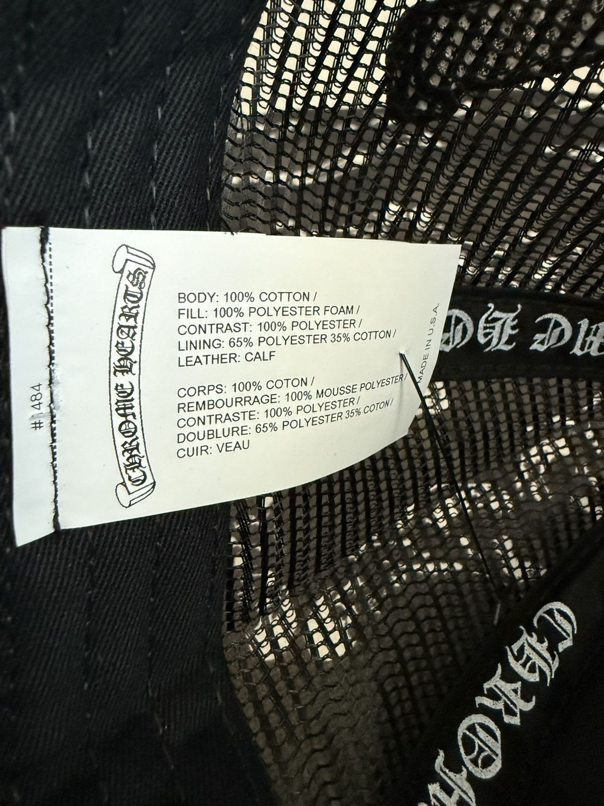 Chrome Hearts FUCK LEATHER PINK PATCH TRUCKER Size ONE SIZE - 5 Thumbnail