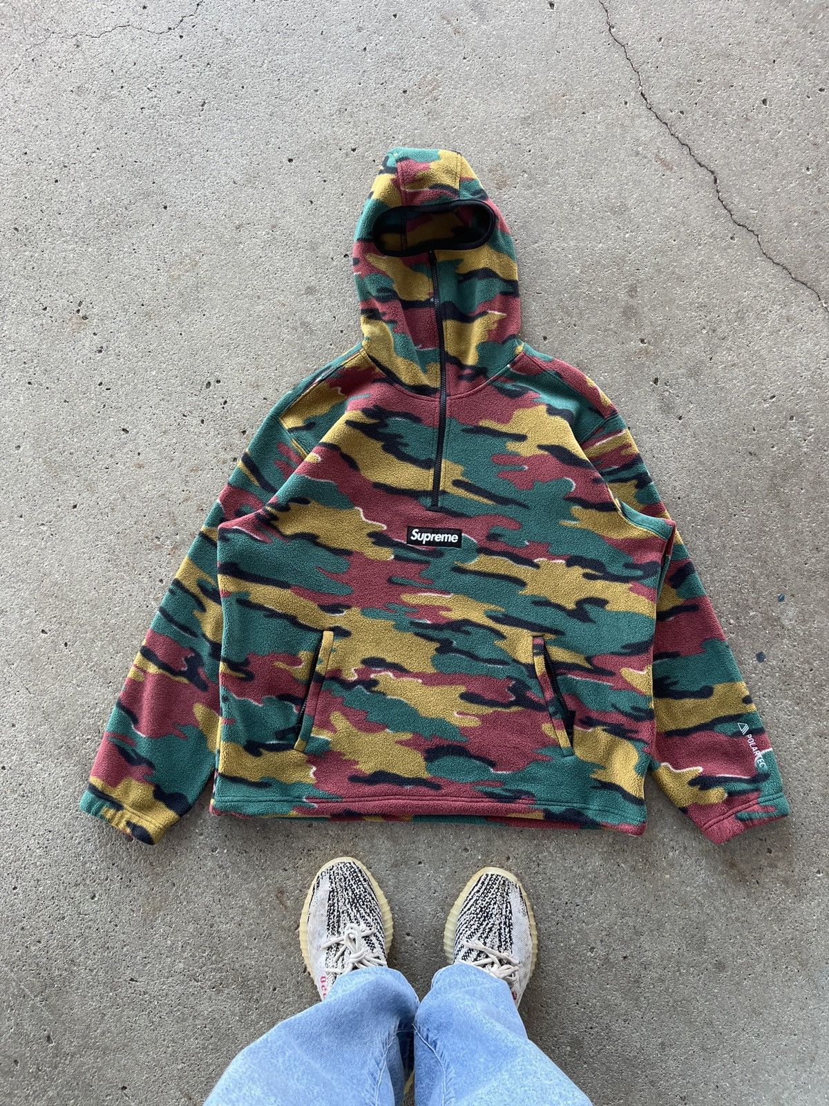 Supreme Polartec HalfZip Hooded パーカー Polartec® Facemask Half Zip Hooded Sweatshirt | Supreme 23fw