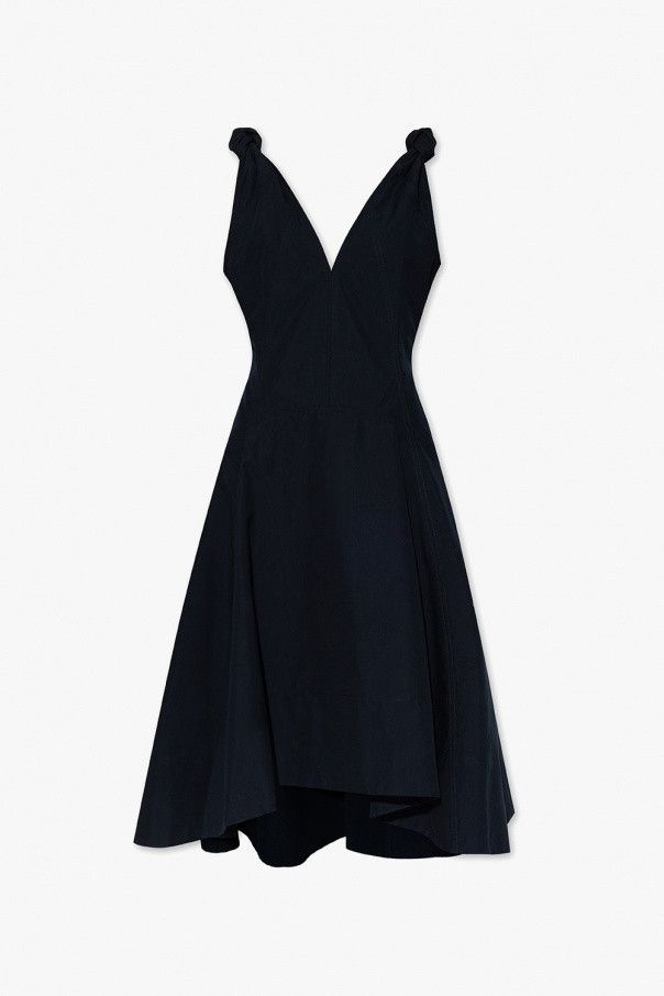 Bottega Veneta o1n1vont1224 Dress Compact Cotton Canvas Abyss in Navy Blue Size S / US 4 / IT 40 - 1 Thumbnail