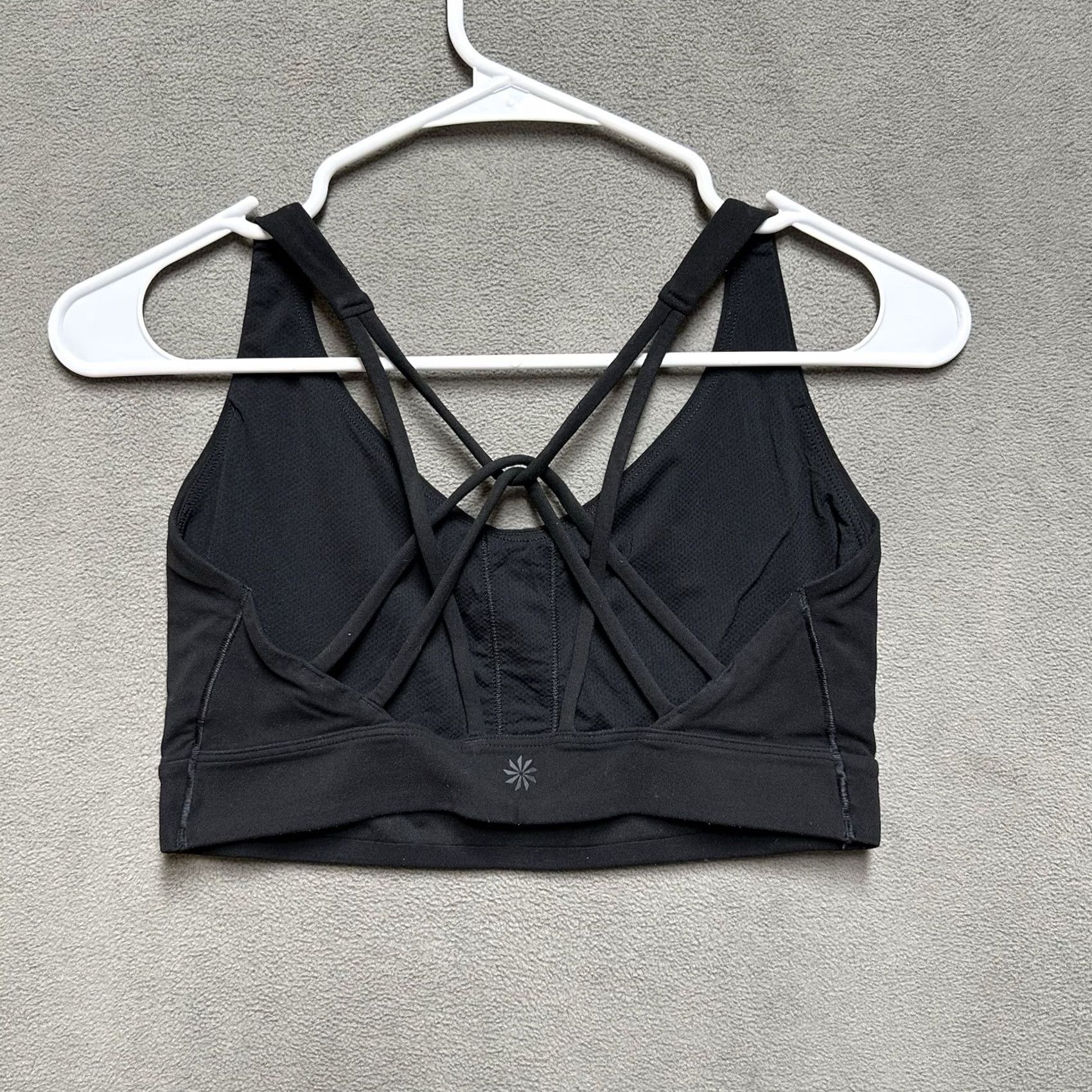 Athleta ATHLETA Solace Sports Bra Womens Size S Black Strappy 531254 EUC Size ONE SIZE - 2 Thumbnail