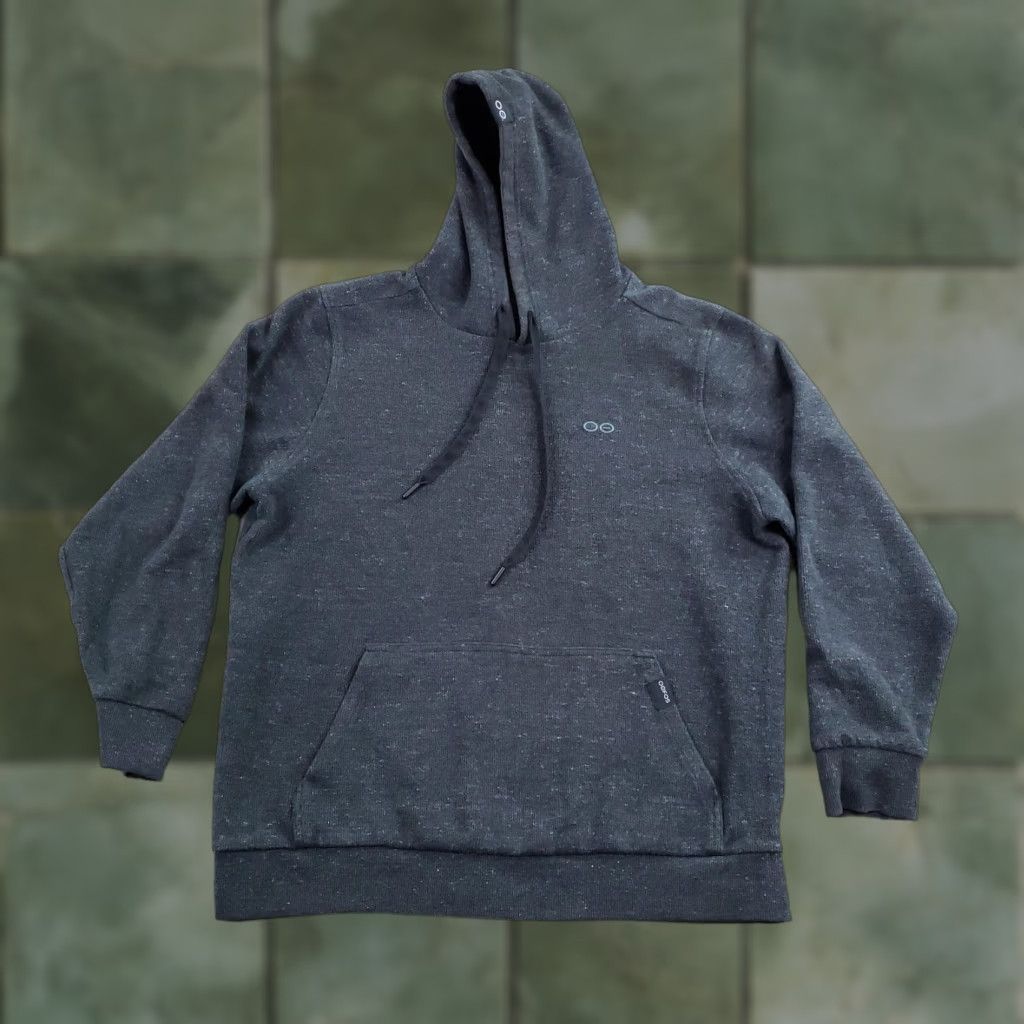 Vintage OOFOS Hoodie Mens Large Gray Pullover Kangaroo Pocket Fleece Logo Sweatshirt Size US L / EU 52-54 / 3 - 1 Thumbnail