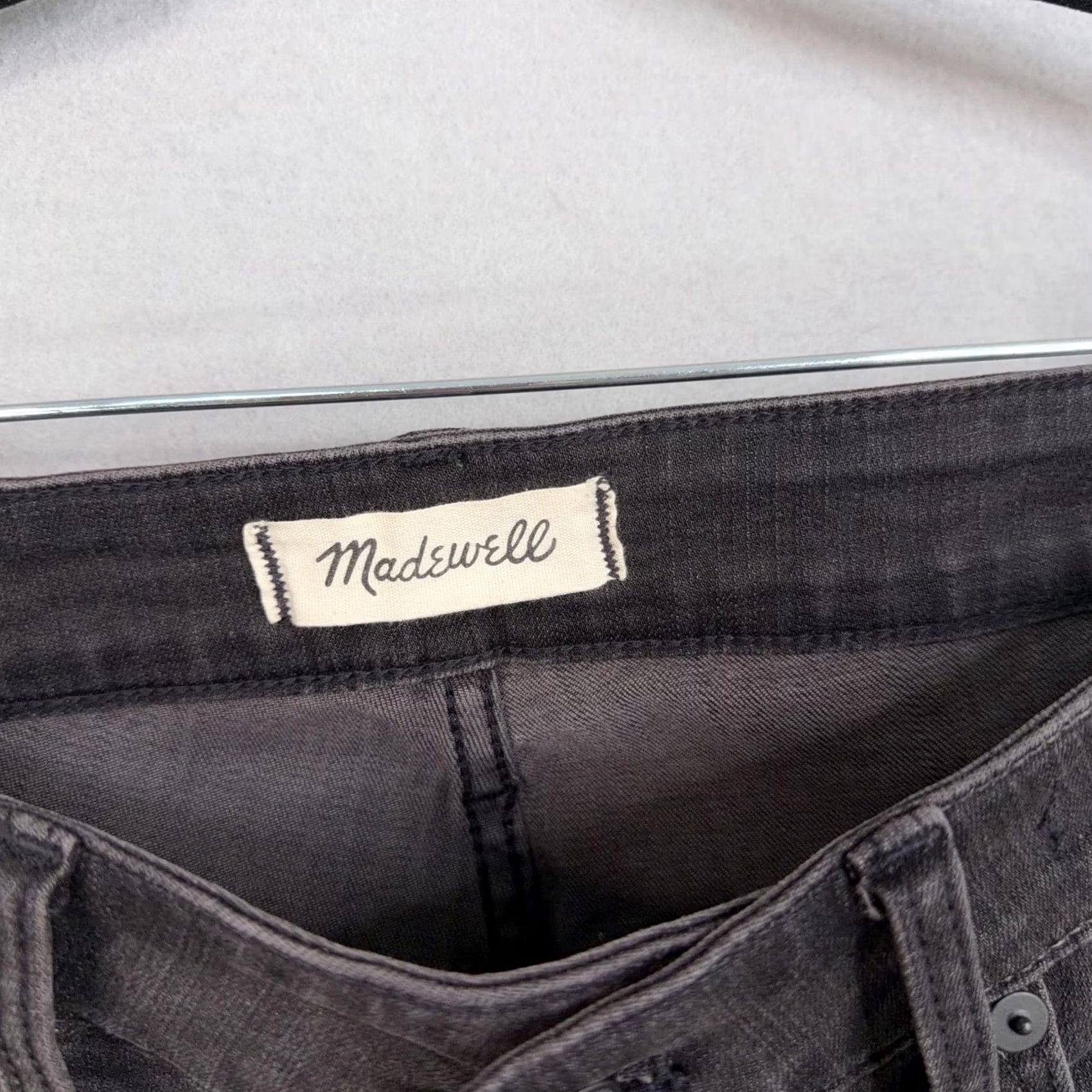 Madewell Madewell Jeans Womens 28 Gray Curvy High Rise Skinny Distressed Raw Hem Stretch Jeans Size 28" / US 6 / IT 42 - 4 Thumbnail