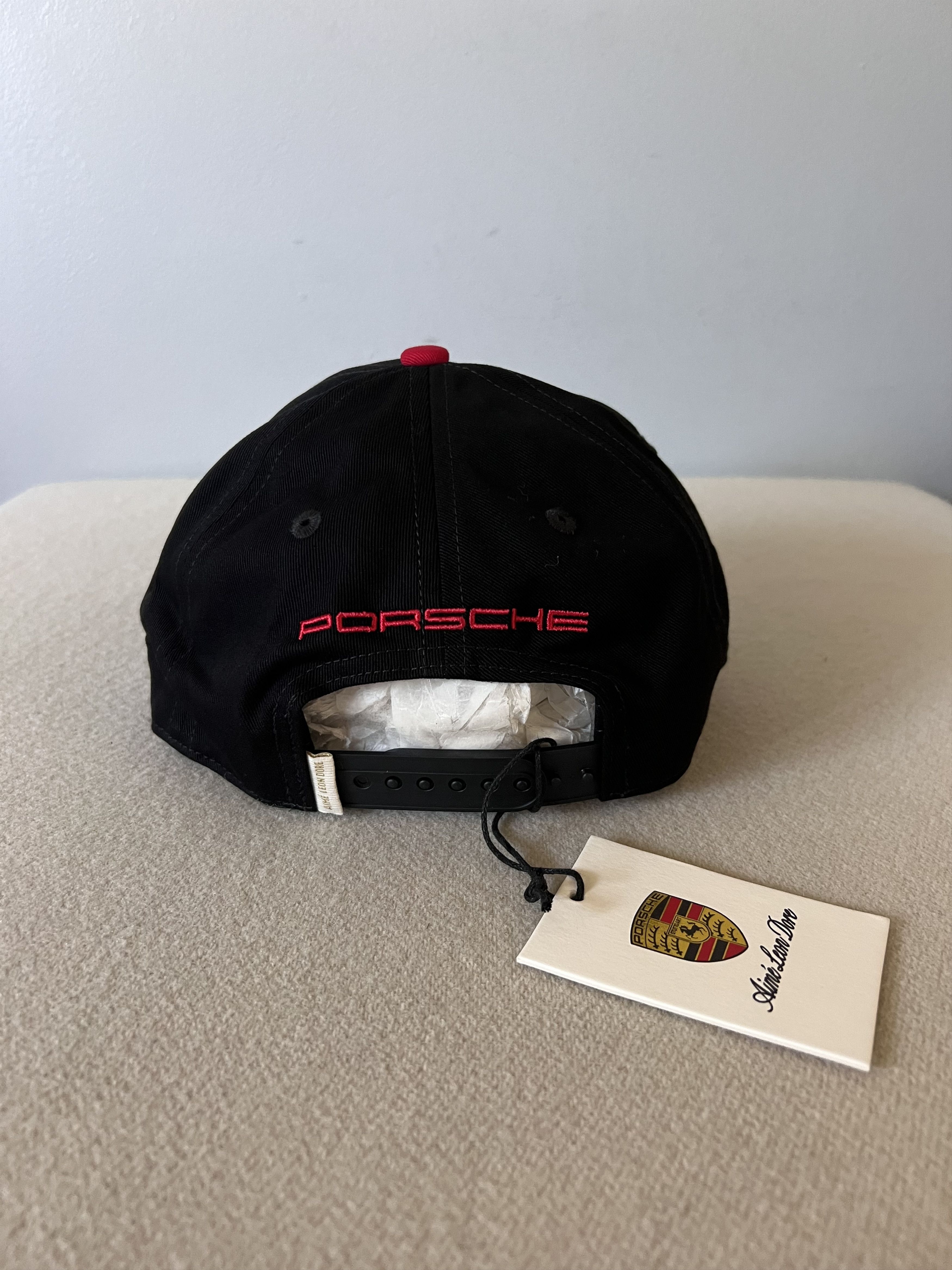 Aime Leon Dore × Porsche Design Aime Leon Dore Porsche Colorblock Logo Hat in Black Red Size ONE SIZE - 4 Thumbnail