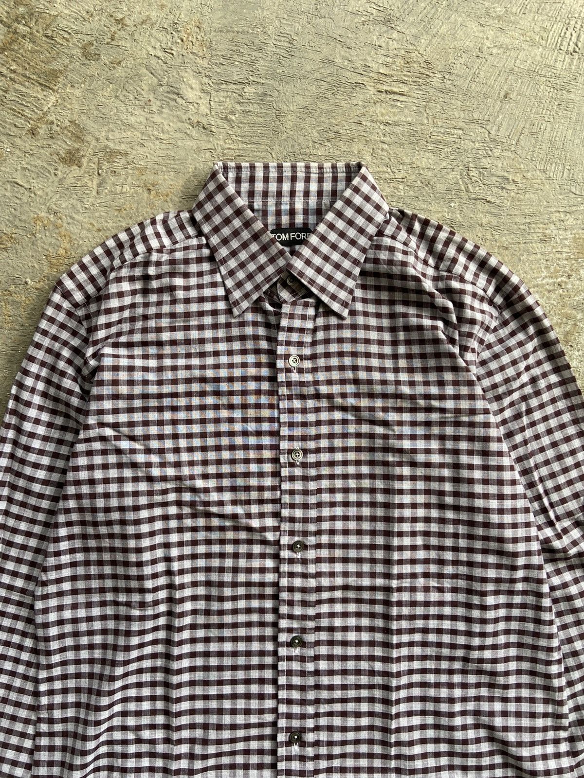Tom Ford 2000s Tom Ford - Gingham Button Up Shirt “Retail $500+” Size US XL / EU 56 / 4 - 3 Thumbnail