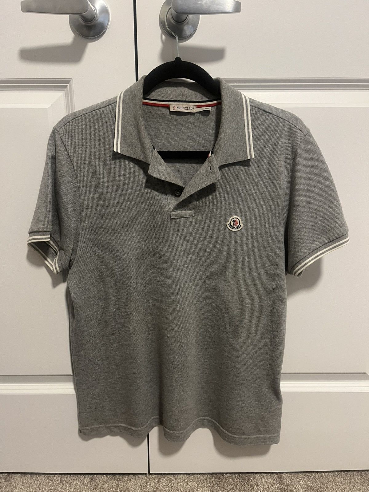 Moncler Grey Moncler Polo Size US S / EU 44-46 / 1 - 1 Thumbnail