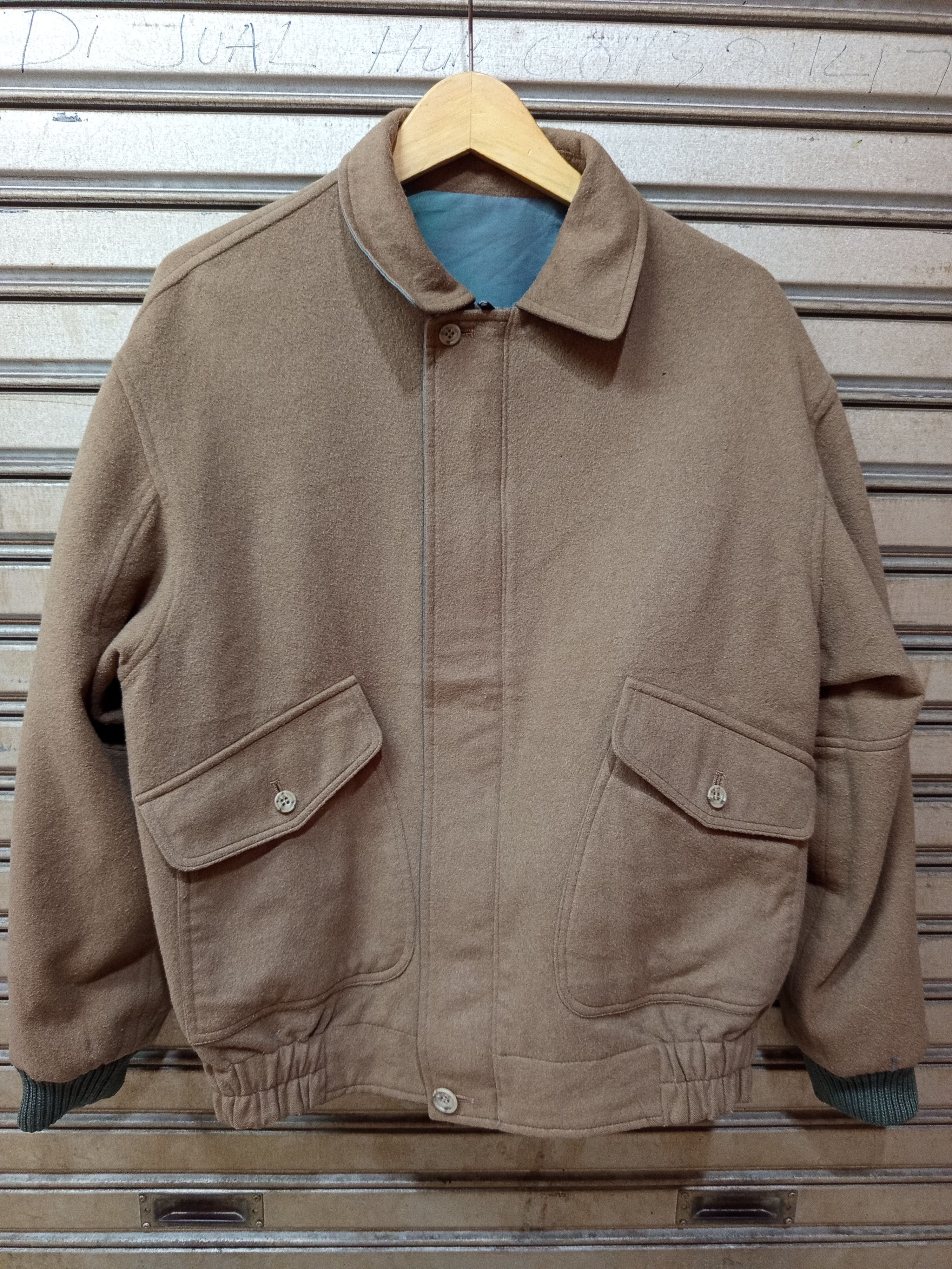 Aquascutum 1990s Aquascutum Reversible Bomber Jacket Size US L / EU 52-54 / 3 - 17 Thumbnail