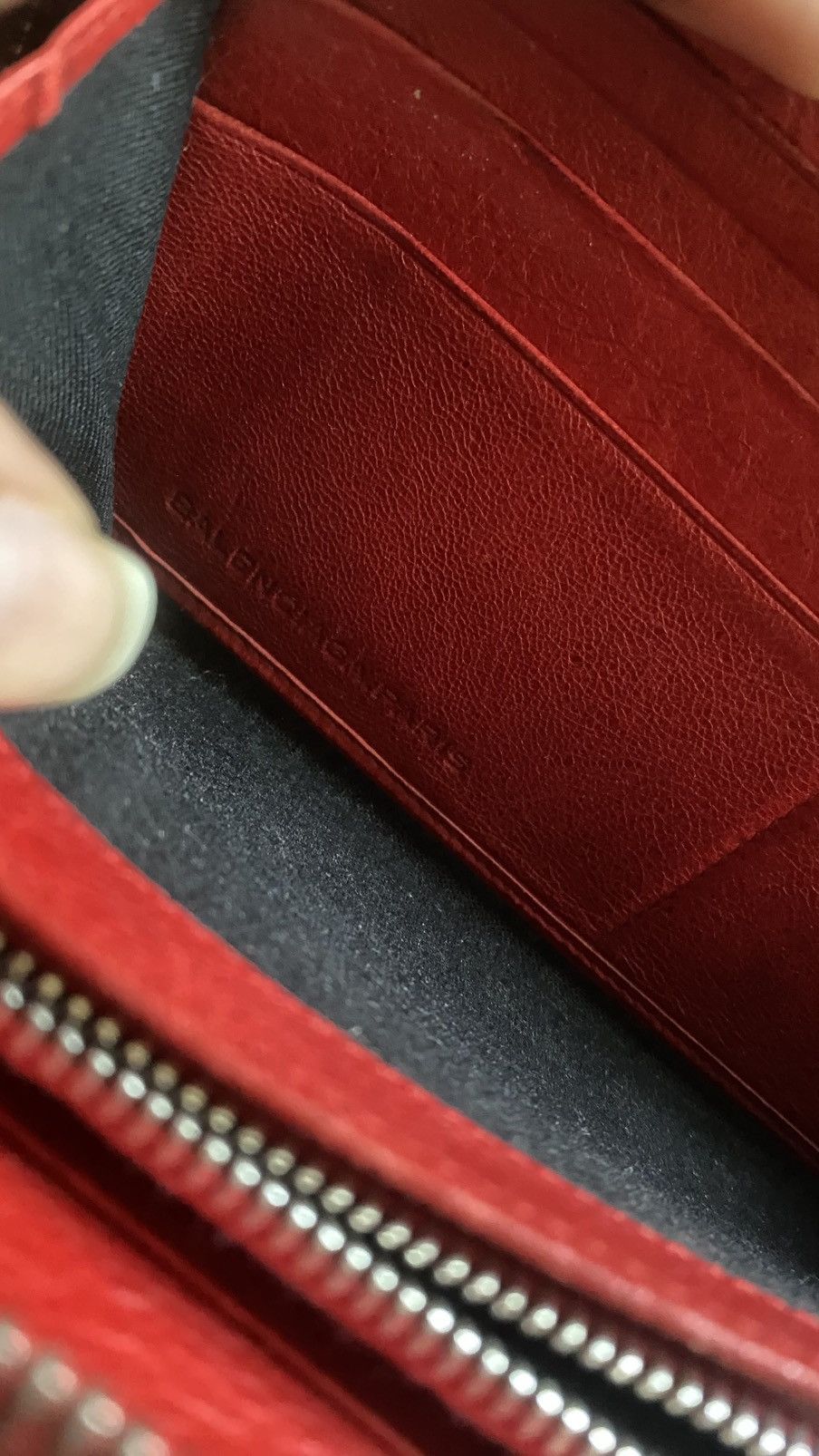 Balenciaga Balenciaga Sheepskin Long Wallet Red Size ONE SIZE - 8 Thumbnail