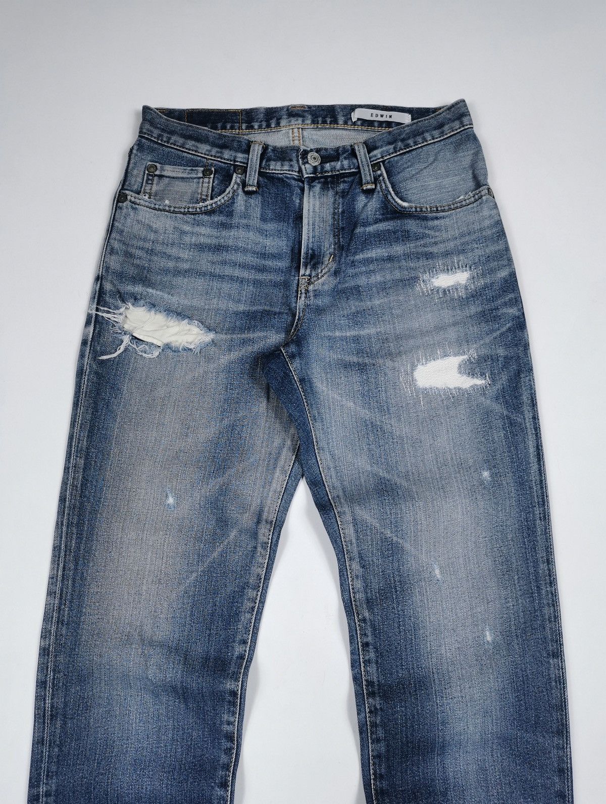 Edwin Edwin 503TP Slim Fit Distressed Jeans Size US 29 - 3 Thumbnail