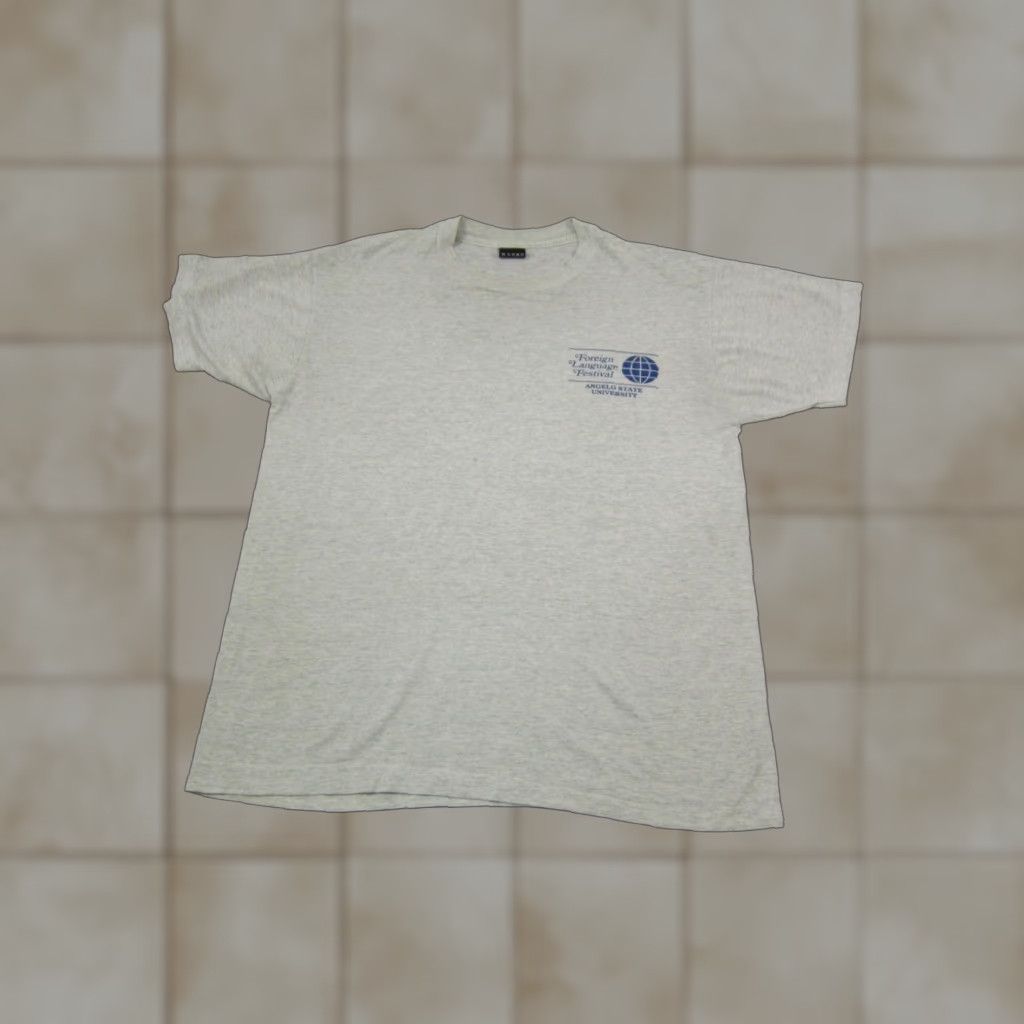 Fruit Of The Loom VINTAGE Fruit of the Loom Shirt Mens Large Gray University Logo Cotton Polyester Made in USA Size US L / EU 52-54 / 3 - 1 Thumbnail
