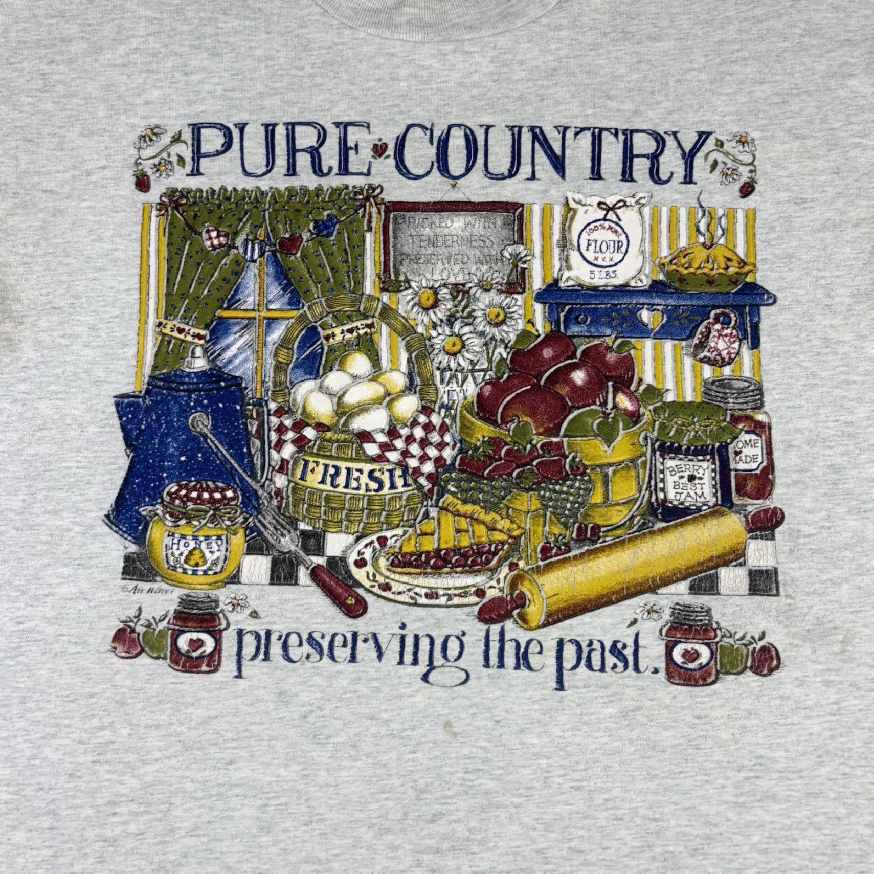 Fruit Of The Loom VINTAGE Fruit of the Loom T-Shirt 90s Crew Neck Short Sleeve Graphic Print Gray XL Men MENS Regular Cotton Knit Vintage Yes Size US XL / EU 56 / 4 - 6 Thumbnail