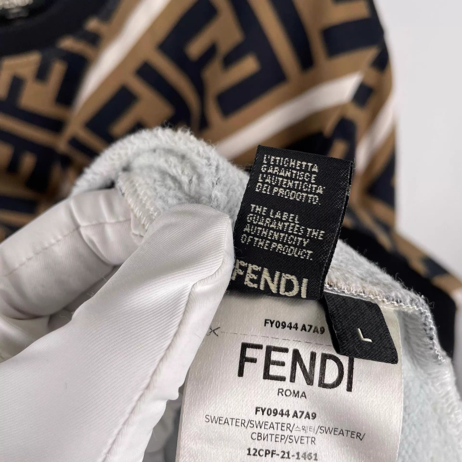 Fendi Fendi Allover Print Hoodie Brown L Size US L / EU 52-54 / 3 - 6 Thumbnail