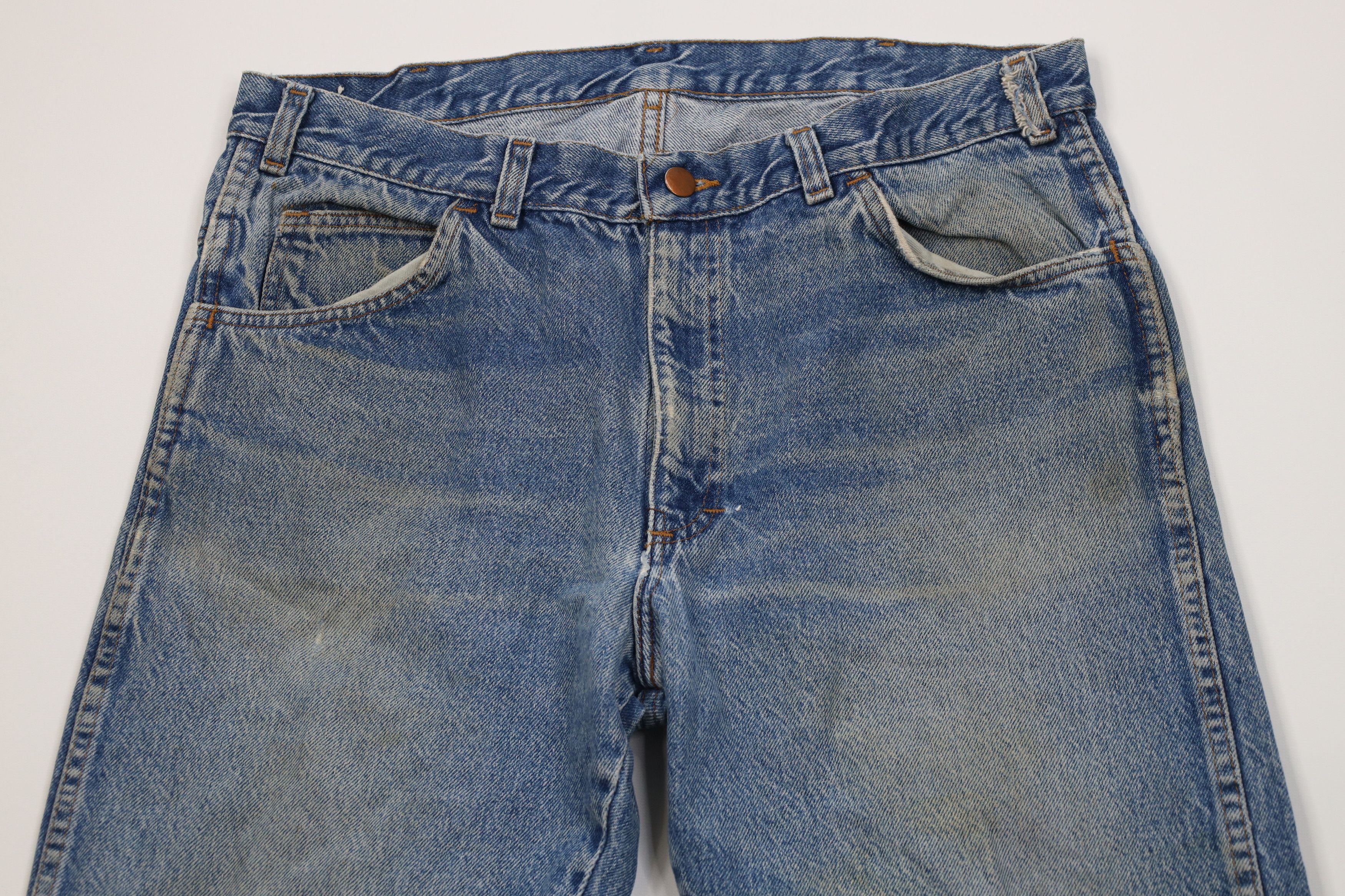 Vintage Vintage 70s Streetwear Wide Leg Denim Jeans Blue Cotton USA Size US 34 / EU 50 - 2 Thumbnail