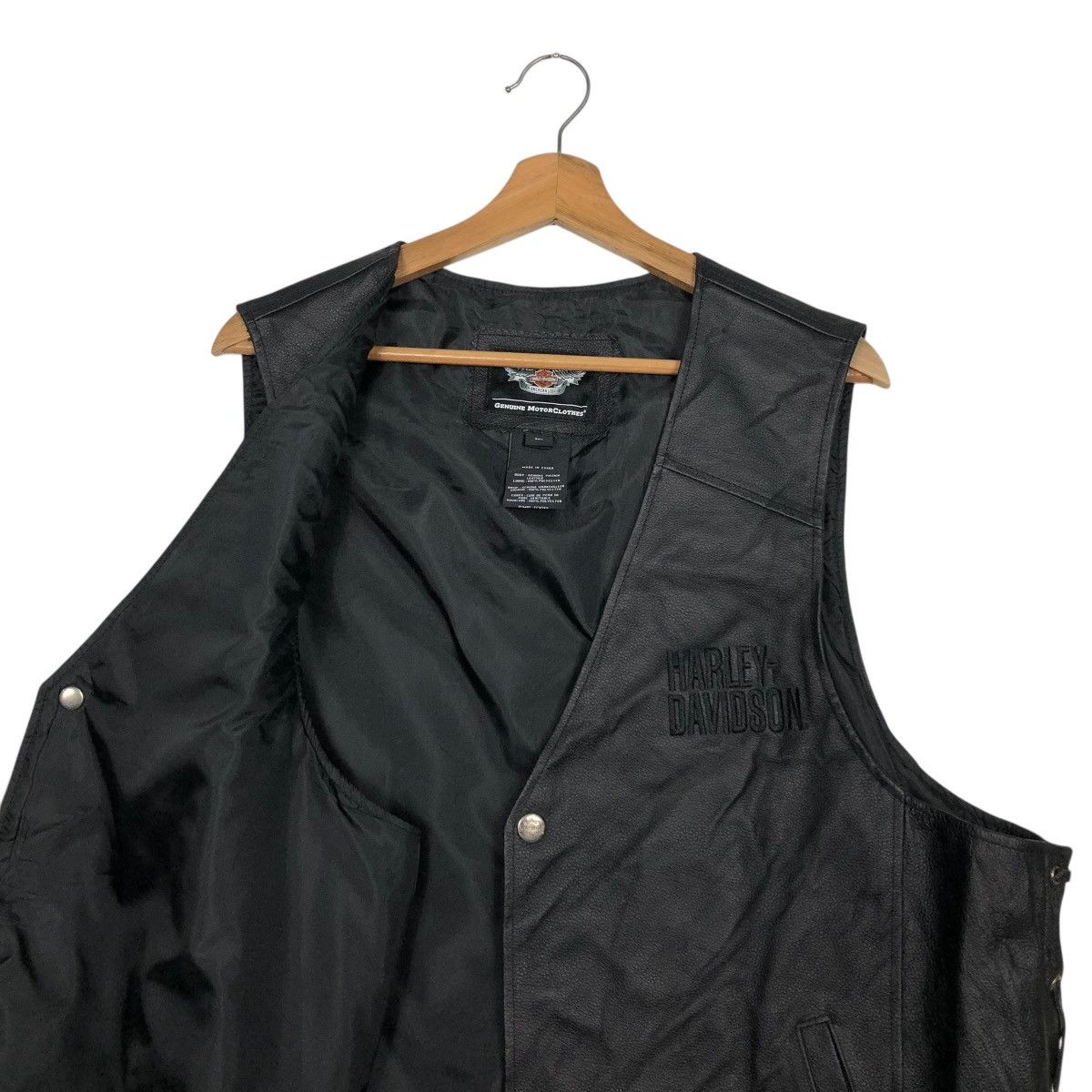 Harley Davidson 🔥BIKER VEST LEATHER JACKET TANK TOP HARLEY DAVIDSON Size US XXL / EU 58 / 5 - 14 Thumbnail