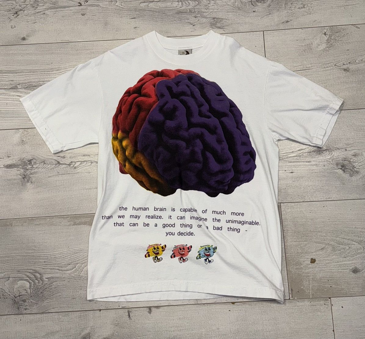 image of Lyrical Lemonade Bycolebennett Brain Shirt in White, Men's (Size Medium)