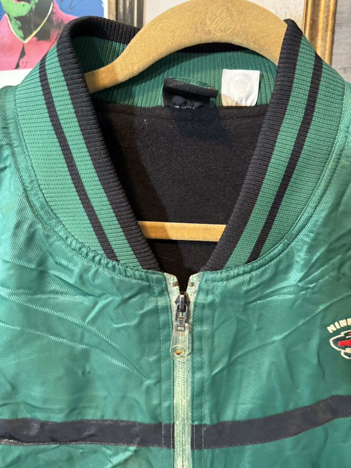 NHL × Nike × Vintage Vintage Minnesota Wild Nike Jacket Size US L / EU 52-54 / 3 - 3 Thumbnail