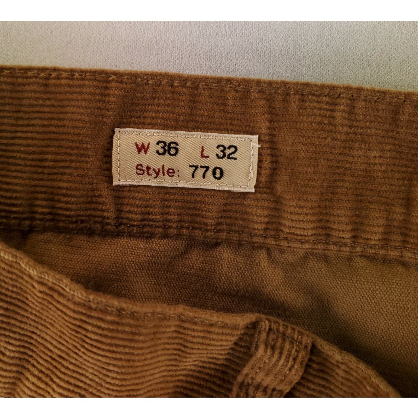 J.Crew J.Crew Pants Pinwale Corduroy Straight Fit 770 Brown Mens 36x32 NWT Size US 36 / EU 52 - 3 Thumbnail