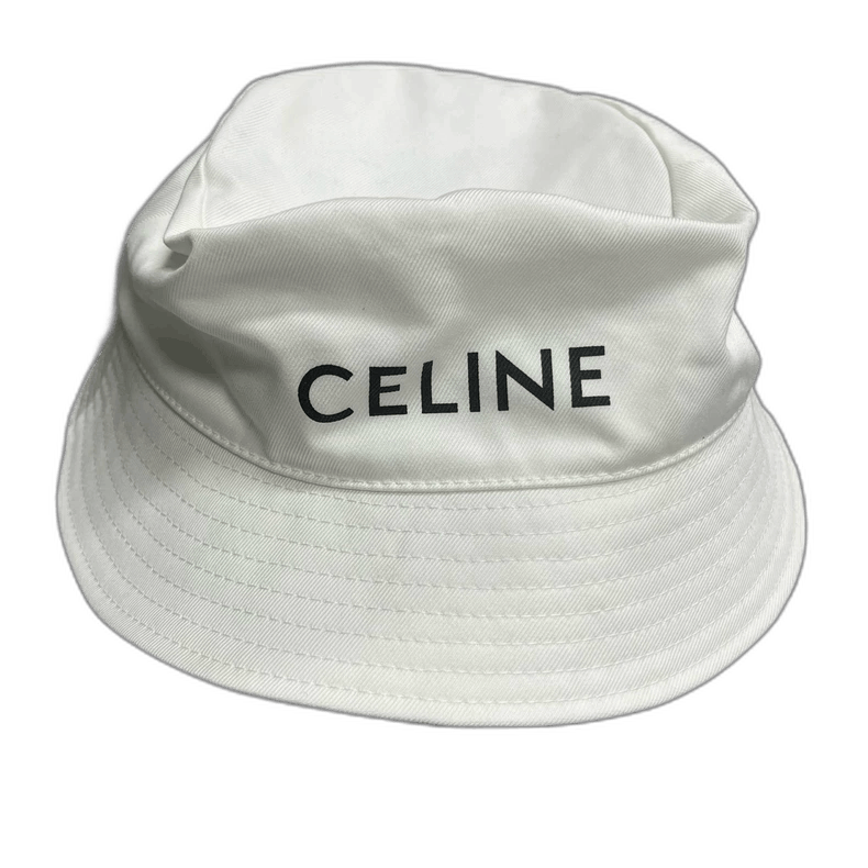 Celine Celine White Casual Logo Bucket Hat Size ONE SIZE - 1 Thumbnail