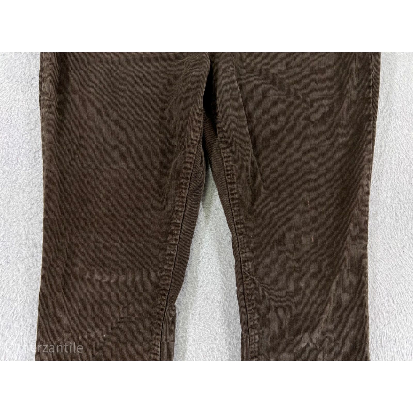 Vintage St. John's Bay Pants Women 31 Brown Corduroy Straight Leg Cotton Pockets Zip Fly Inseam 30" Womens Size 24" / US 00 / IT 34 - 6 Thumbnail