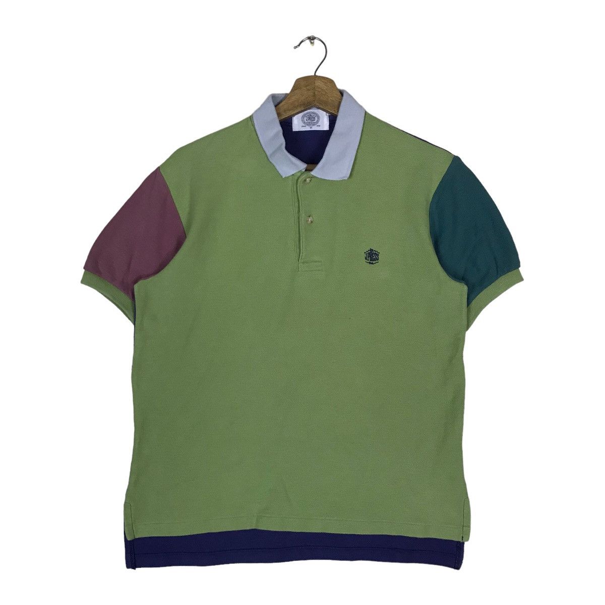 Vintage J.PRESS Color Block Polo Tee Shirt