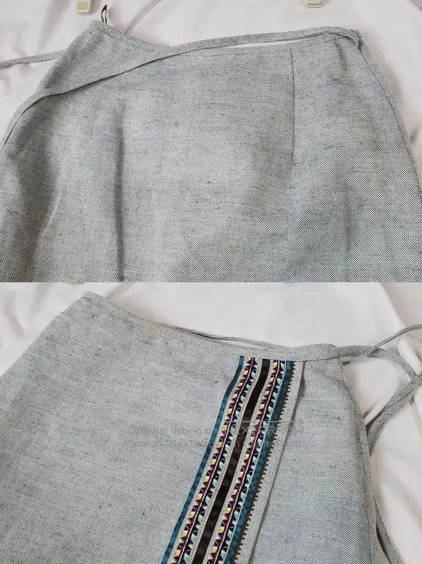 Burberry Burberry Summer Light Blue Embroidered Skirt. Size 23" - 1 Thumbnail