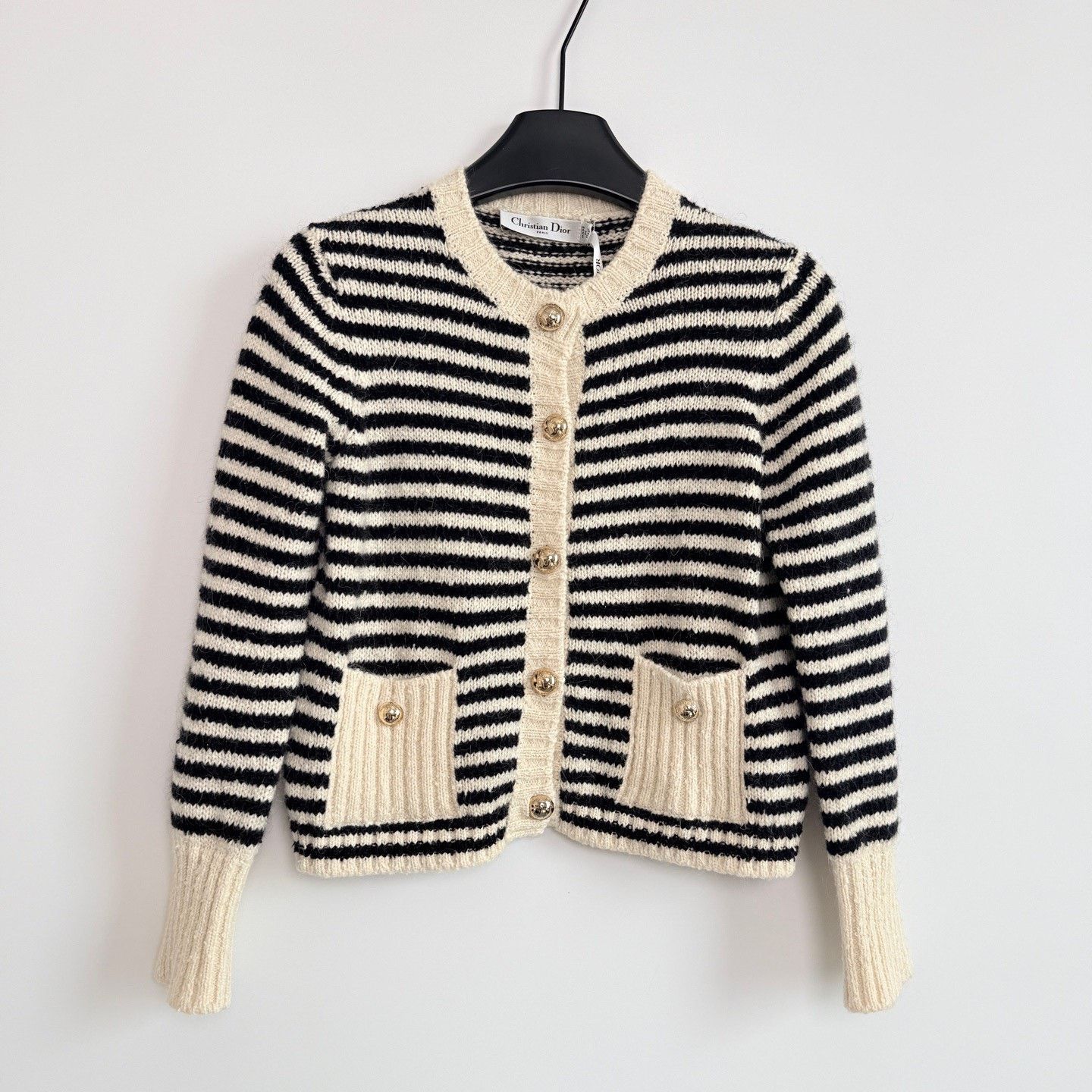Dior DIOR Striped Jacquard Pocket Cardigan Size XS / US 0-2 / IT 36-38 - 1 Thumbnail
