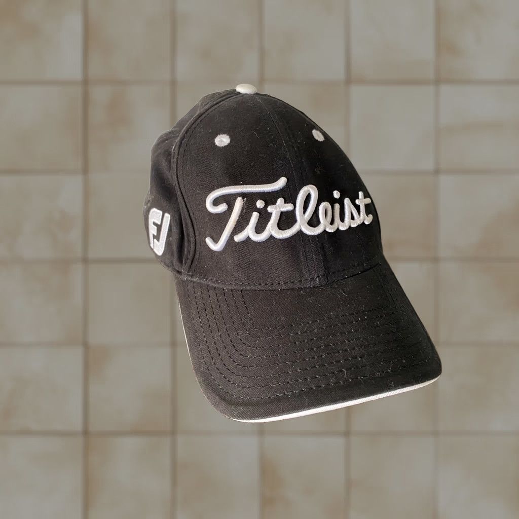 Titleist Titleist Pro V1 Footjoy FJ Golf Hat Cap Logo Tour Adjustable Baseball Cap Mens Black Adjustable Cap Size ONE SIZE - 1 Thumbnail