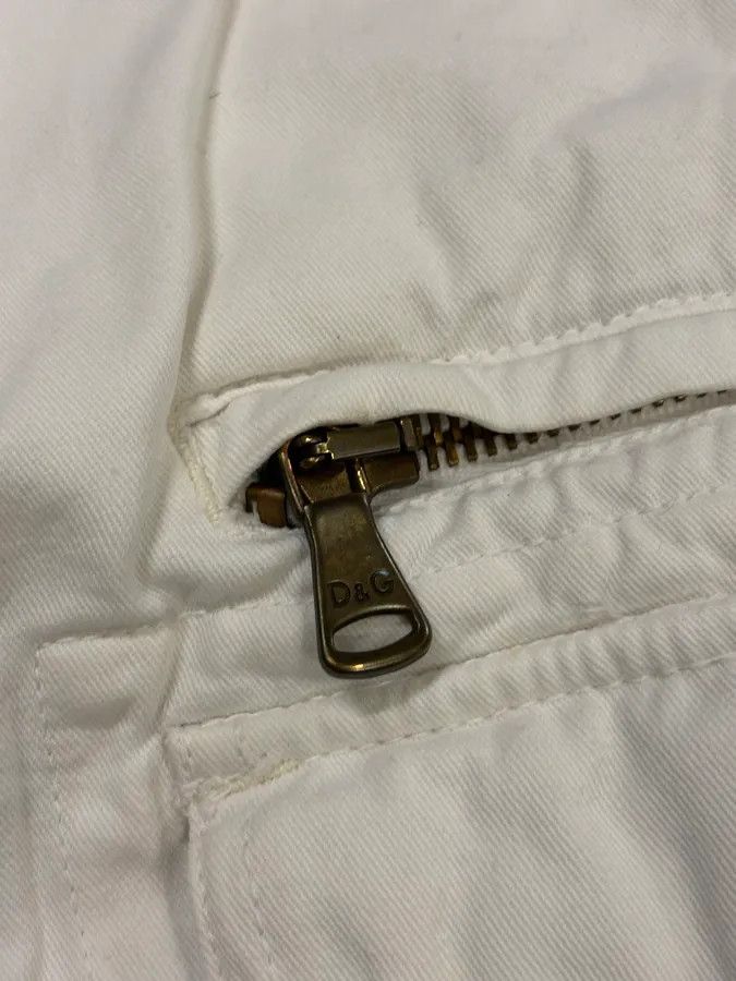 Dolce & Gabbana 2000s Dolce & Gabbana White Cotton Cargo Pants Size US 30 / EU 46 - 8 Thumbnail