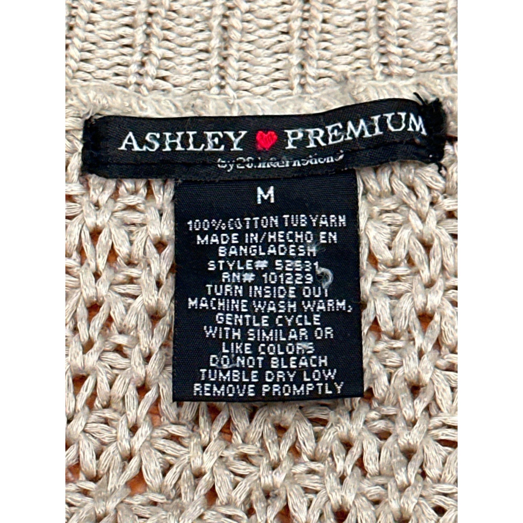 Other Ashley Premium Open Front Cotton Knit Cardigan In Beige With Size M / US 6-8 / IT 42-44 - 5 Thumbnail