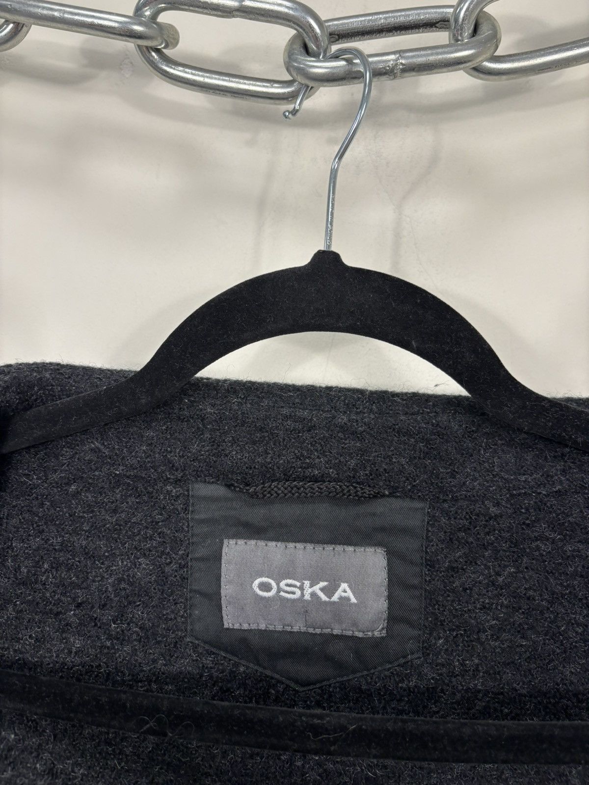OSKA Oska Moessmer Women’s Dark Gray Virgin Wool Cardigan Jacket Size L / US 10 / IT 46 - 10 Thumbnail