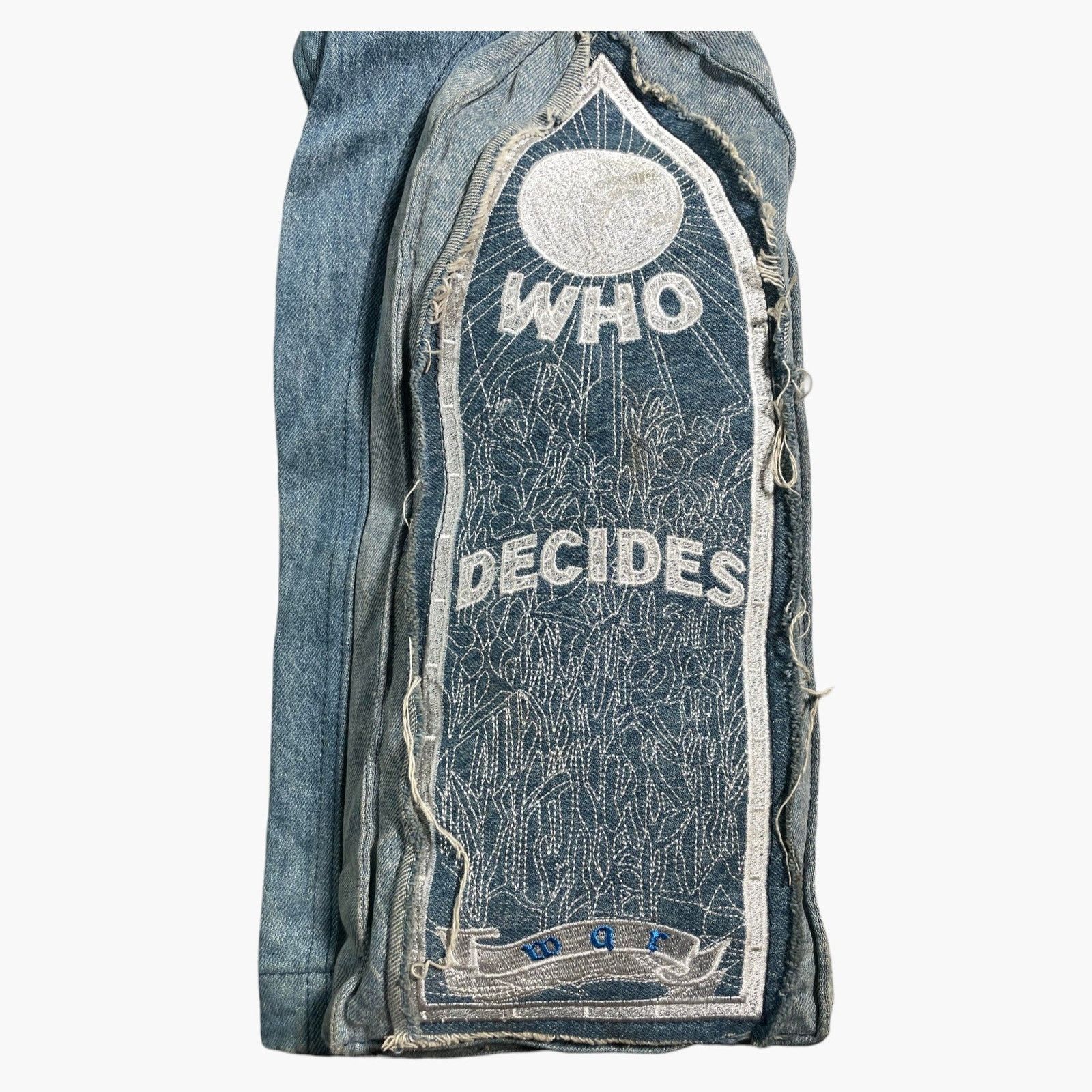 Who Decides War Who Decides War Moto Denim Light Wash Jeans Size US 26 / EU 42 - 3 Thumbnail