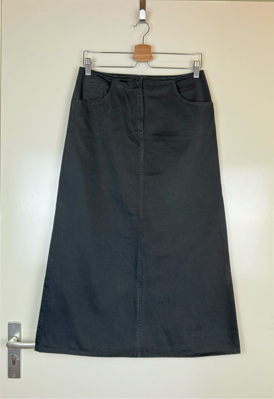 Jean Paul Gaultier Jean Paul Gaultier JPG vintage denim cotton black skirt maxi Size 27" / US 4 / IT 40 - 1 Thumbnail