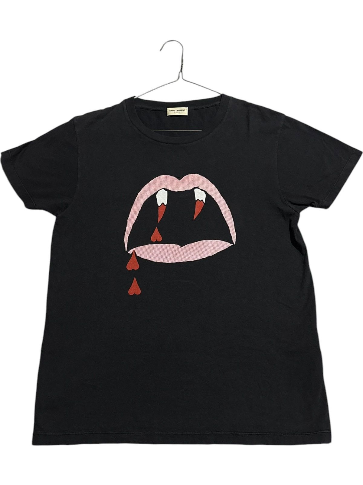 Saint Laurent Paris Saint Laurent Vampire Lips T-Shirt - Size XL
