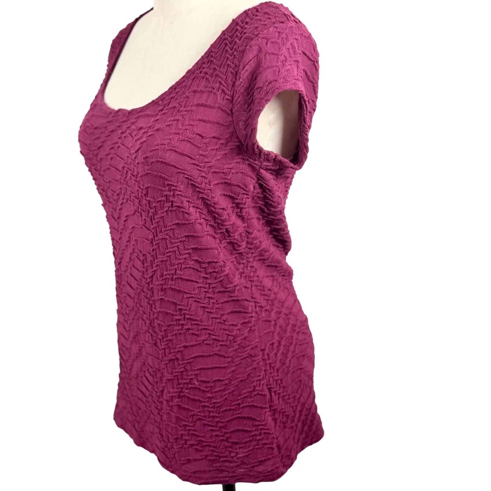 Liz Claiborne Liz Claiborne S Top Textured Popcorn Knit Scoop Neck Career Y2K 90s Whimsigoth Size S / US 4 / IT 40 - 3 Thumbnail