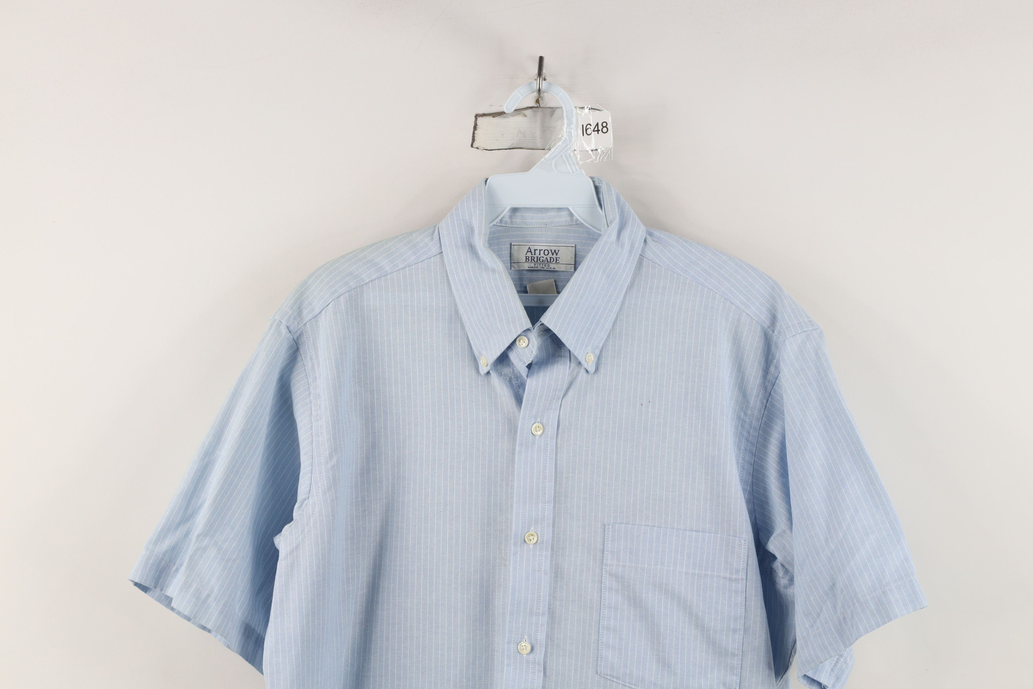 Vintage Vintage 70s 80s Streetwear Short Sleeve Oxford Button Shirt Size US M / EU 48-50 / 2 - 2 Thumbnail