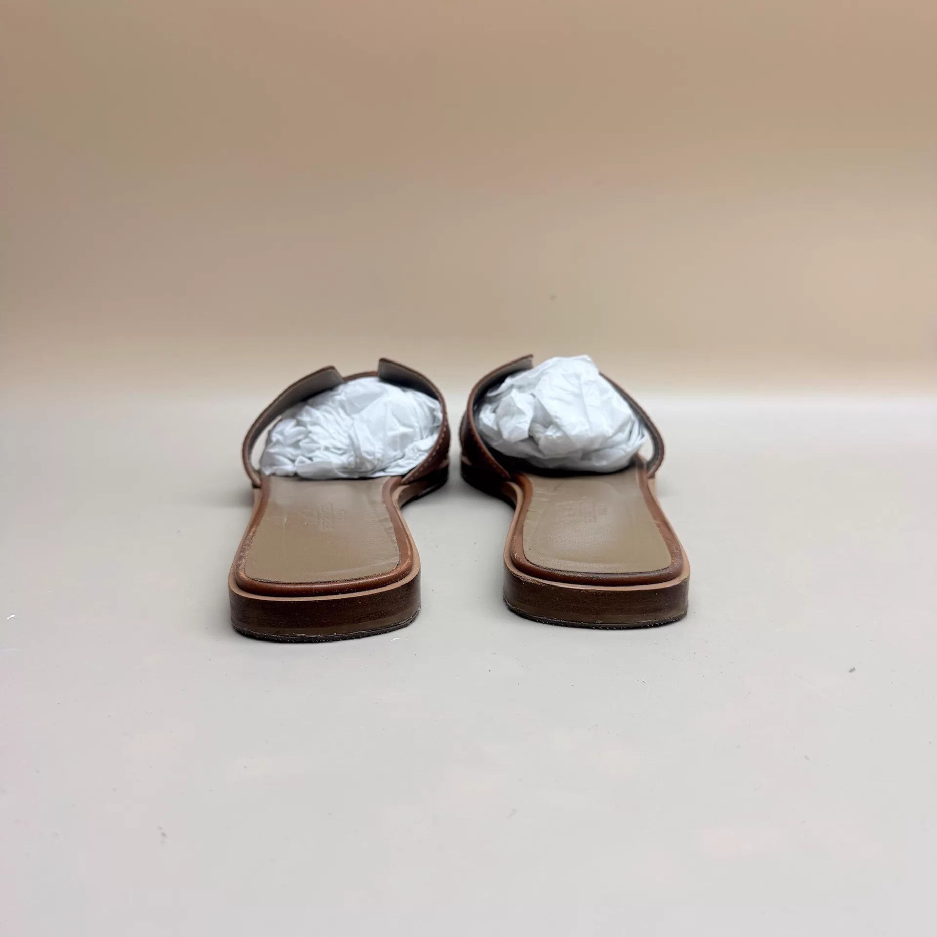Hermes Hermes H Slippers Dark Brown 38 99 New Size US 7.5 / IT 37.5 - 3 Thumbnail