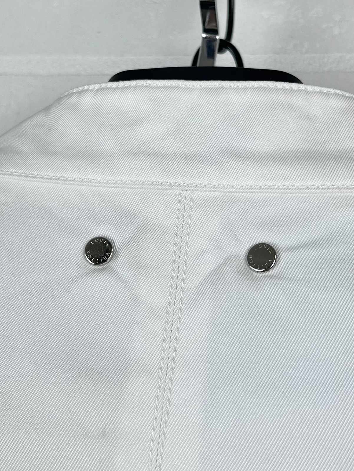 Louis Vuitton LOUIS VUITTON Jacket Biker Cotton Zippers Pocket LV White Size US XL / EU 56 / 4 - 23 Thumbnail