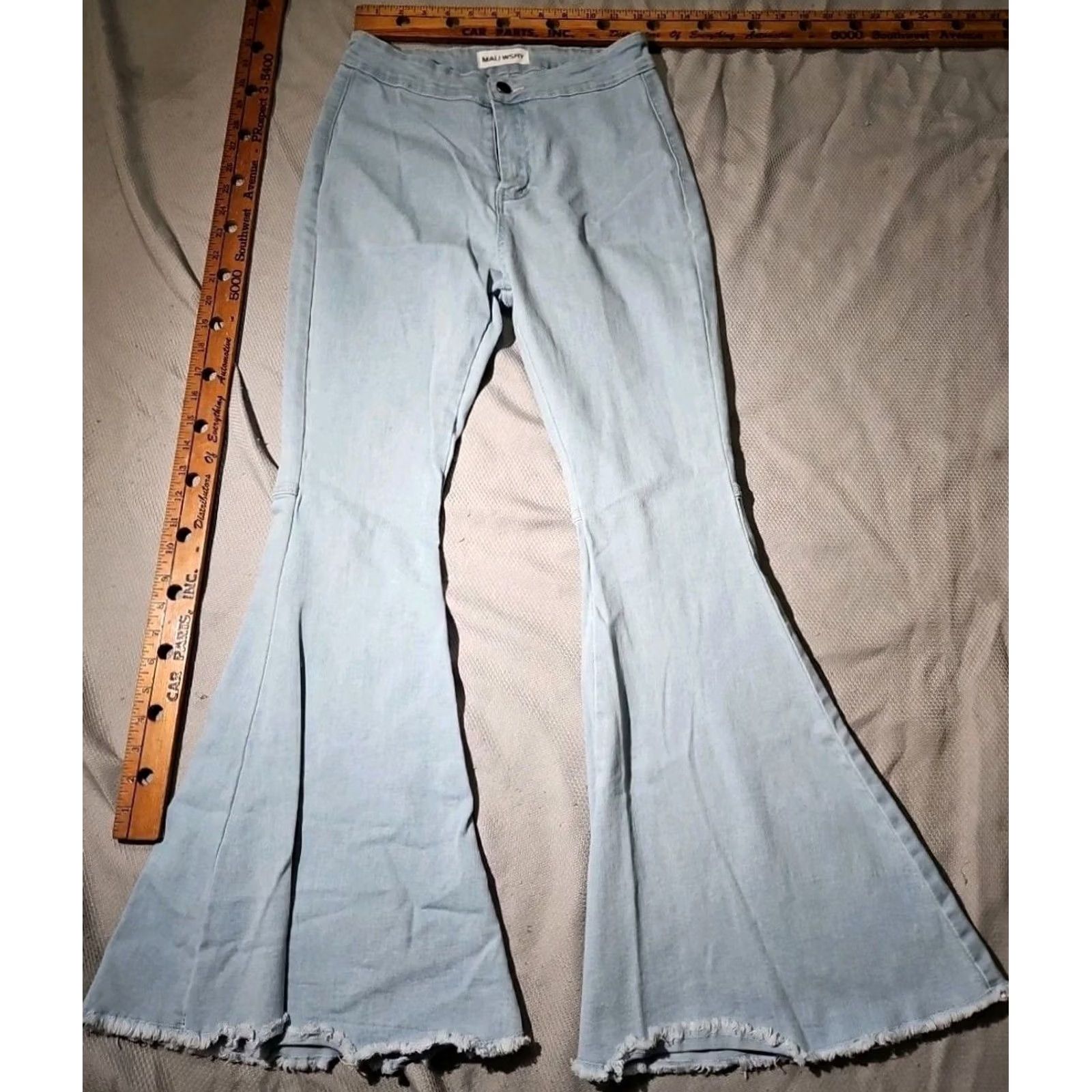 Vintage Maij Wsry Jeans Womens Sz 30 Medium Blue Flared Distred Stretch 5-Pocket Denim 90s Style Mens Womens Girls? Size 32" / US 10 / IT 46 - 2 Thumbnail