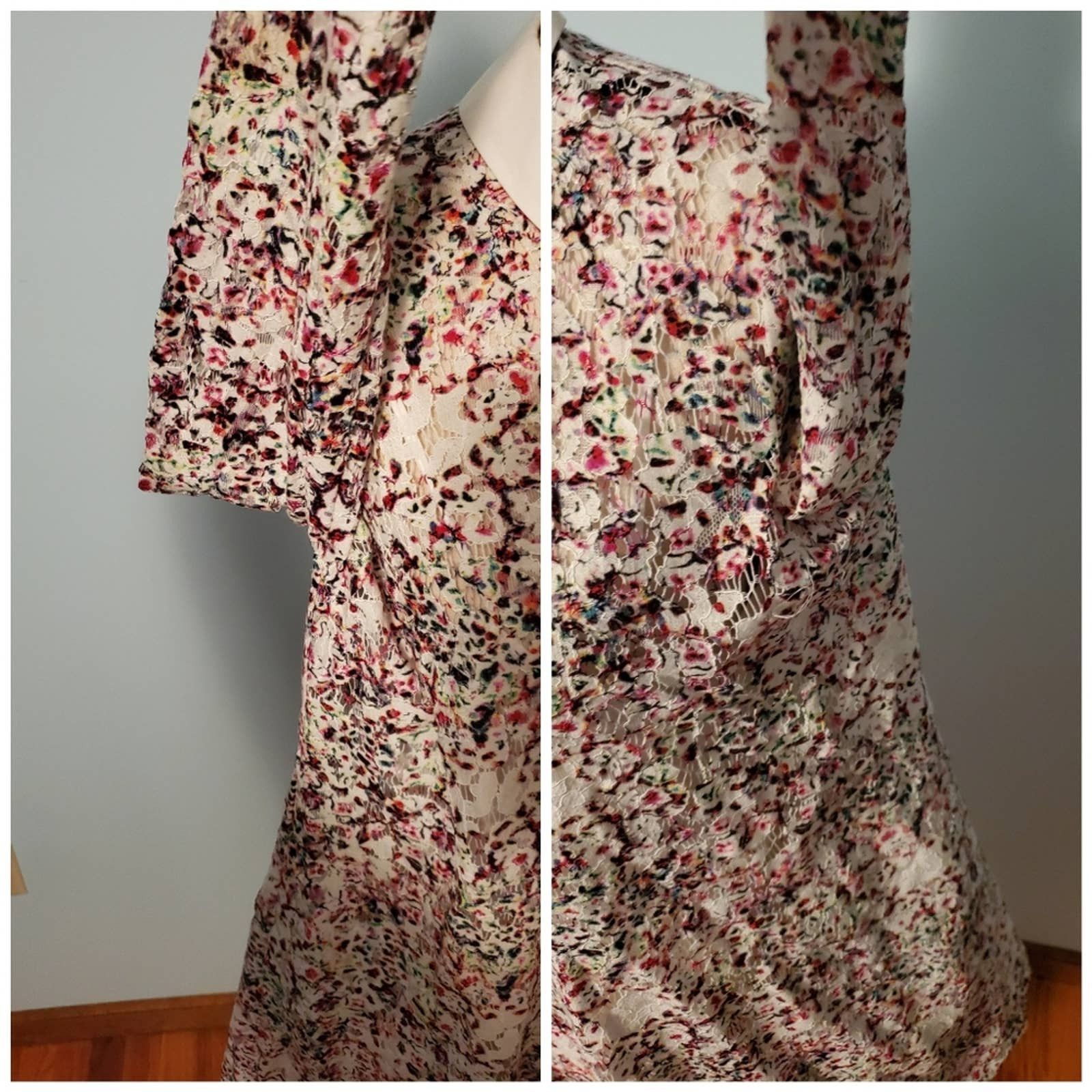 BCBGMAXAZRIA Lace Happy Wednesday Addams Schoolgirl Dress