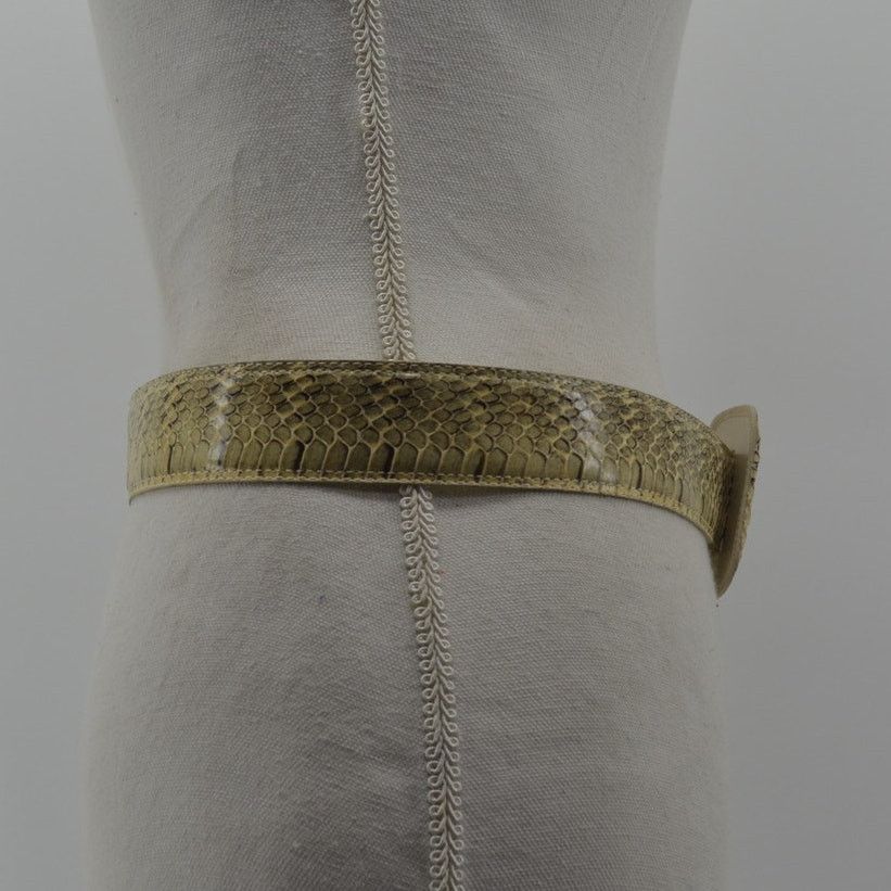 Vintage Ritz Accessory Lady Genuine Snake Skin M/L Wide Belt Preppy Size ONE SIZE - 9 Thumbnail