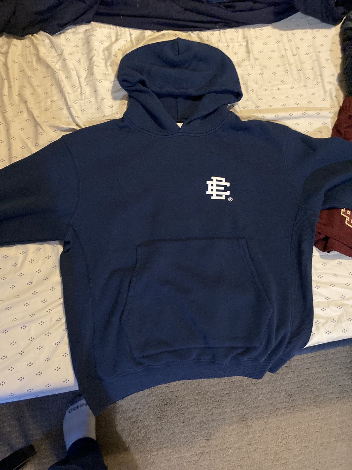 image of Navy Blue Eric Emanuel Hoodie, Men's (Size XL)