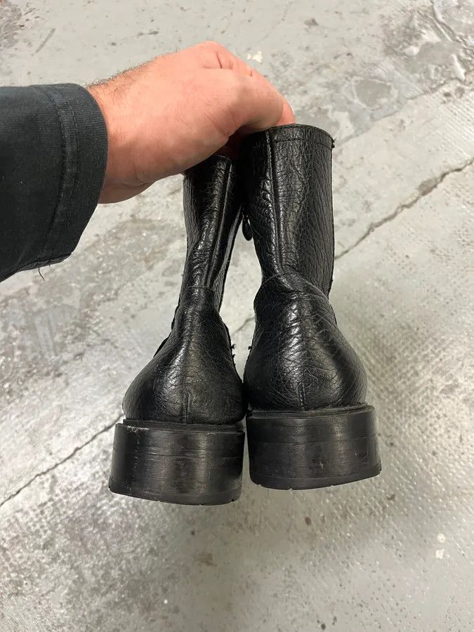 Moschino Moschino Black Leather Boots Size US 7 / EU 40 - 5 Thumbnail