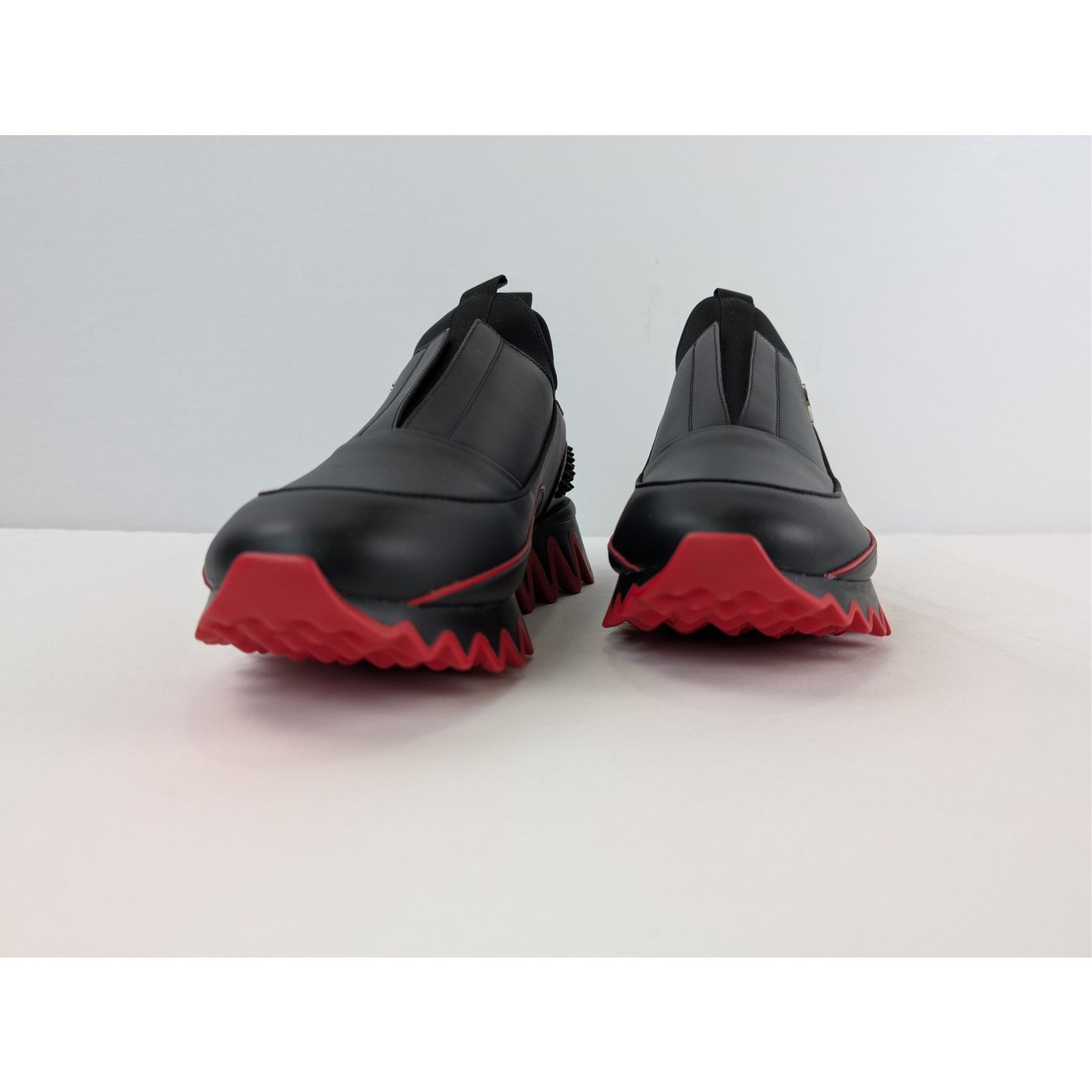 Christian Louboutin o1rshd1 Sharkyloub SP Spikes Flat Sneakers in Black Size US 13 / EU 46 - 7 Thumbnail