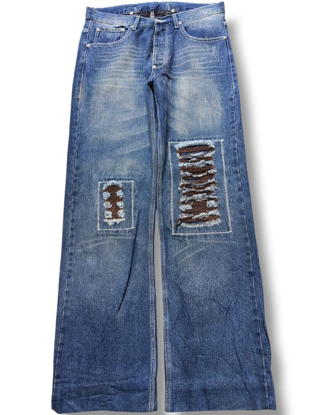 JNCO Vintage Japanese Brand Baggy Buckle Back Skater Denim Size US 32 / EU 48 - 1 Thumbnail