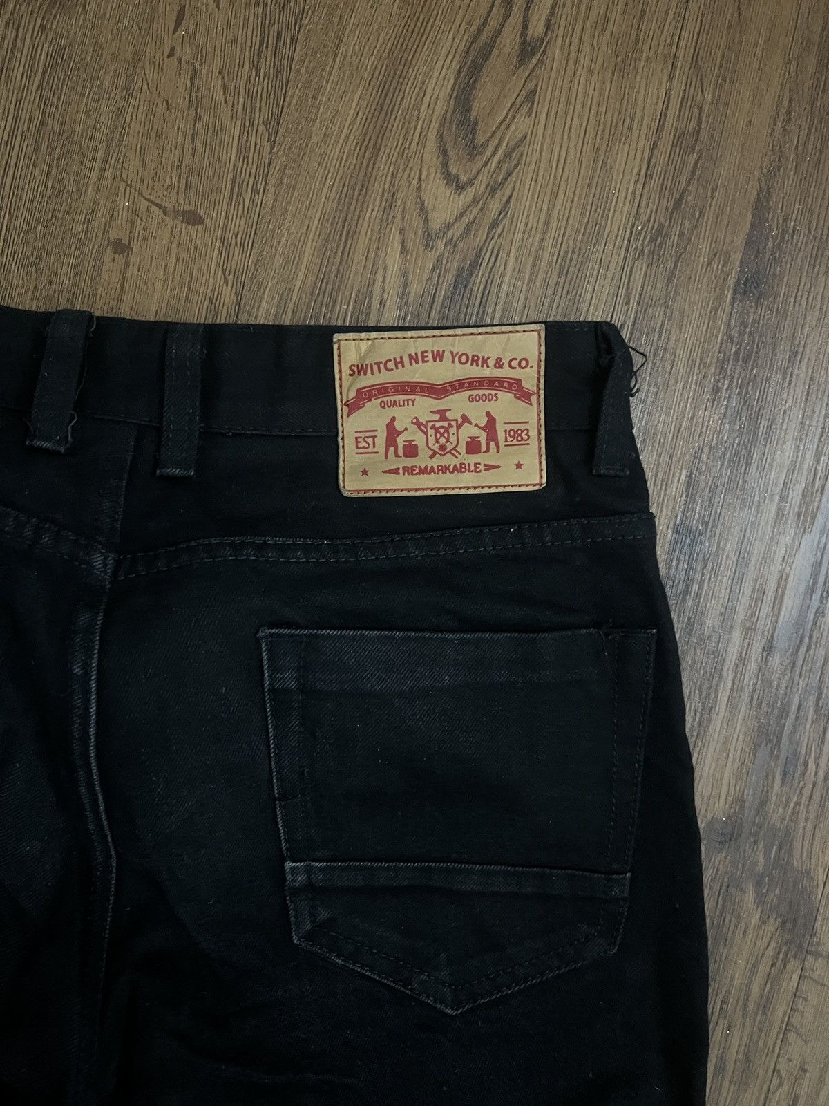 Vintage Switch New York and Co Black Straight Denim Pants Size US 30 / EU 46 - 4 Thumbnail