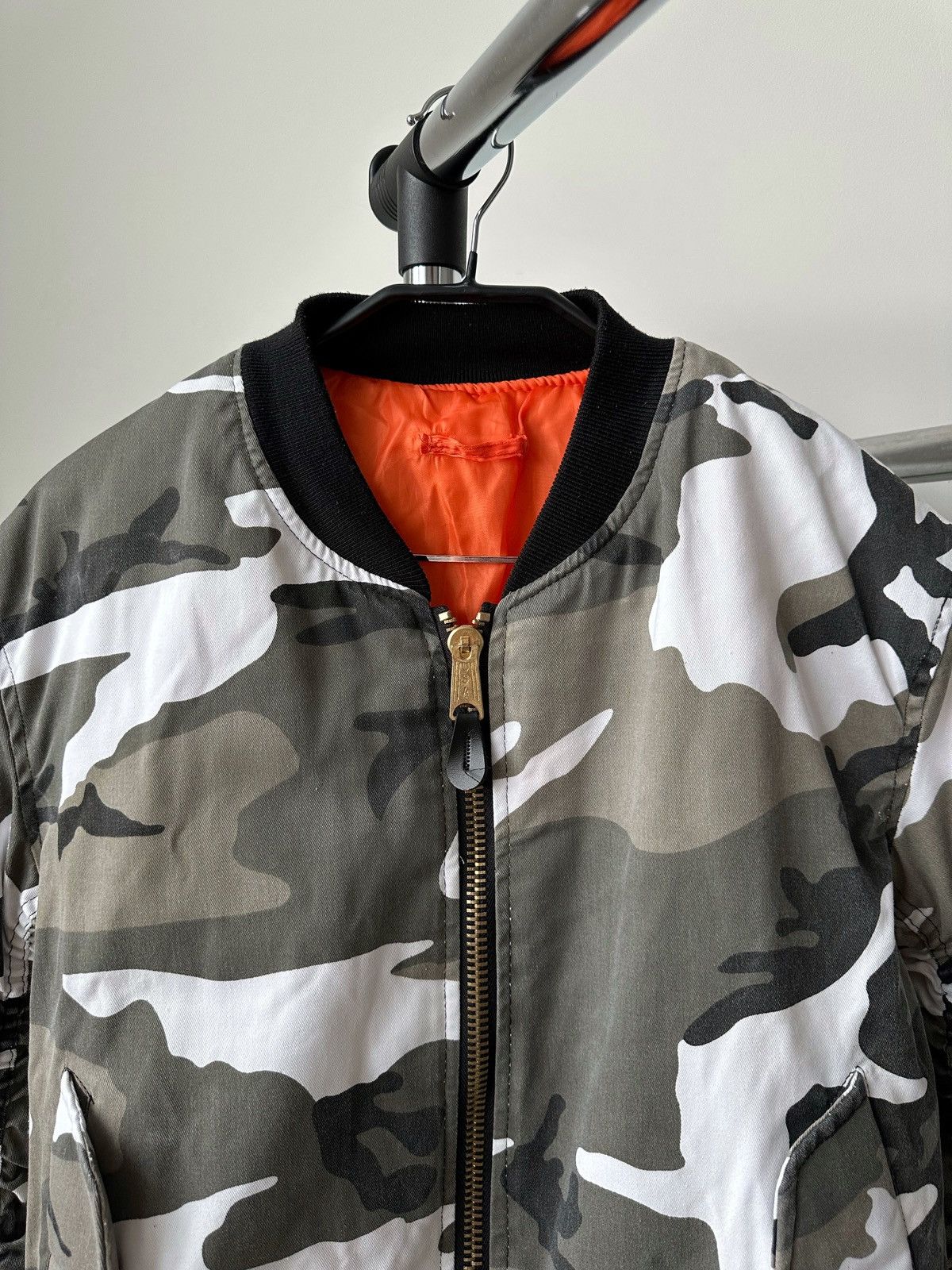 Fostex Garments MA-1 Arctic Camo Washed Bomber Jacket Riot