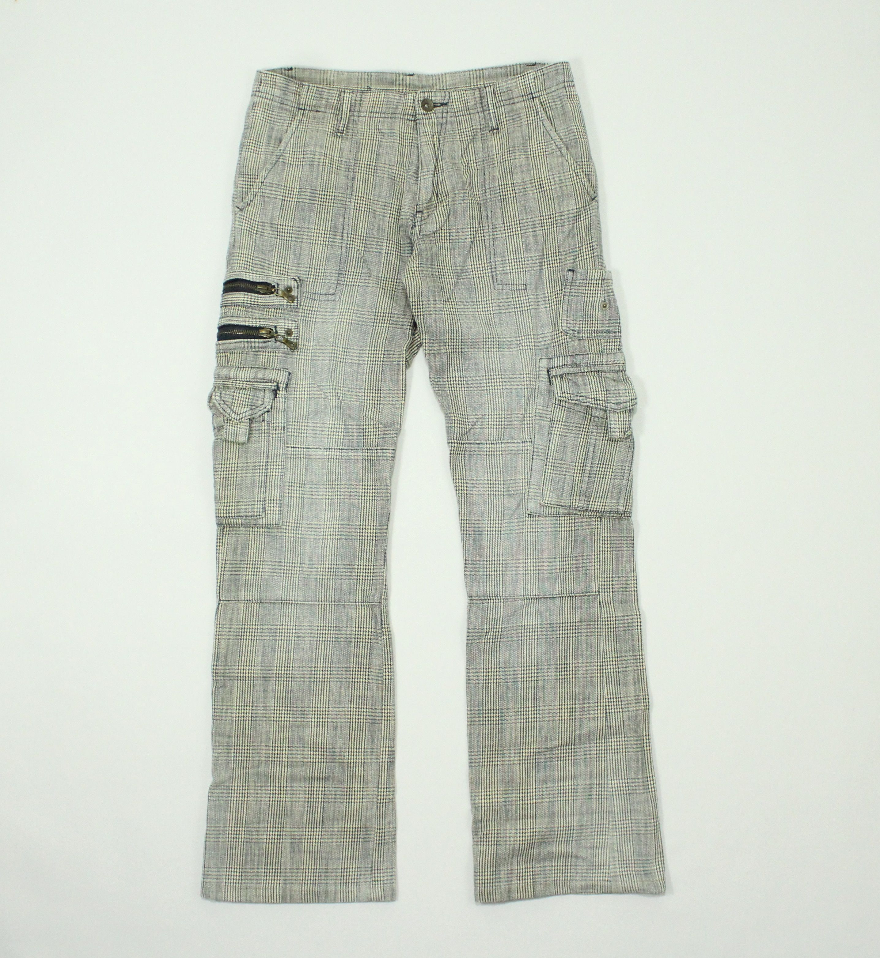 semanticdesign SEMANTIC DESIGN Pants Tactical Cargos Plaid Woven Rare Size US 31 - 1 Thumbnail