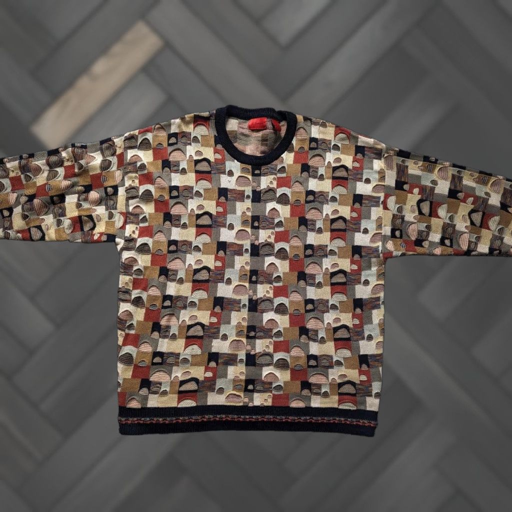 Coogi VINTAGE textured HIP-HOP beehive sweater Nike? Size US L / EU 52-54 / 3 - 1 Thumbnail