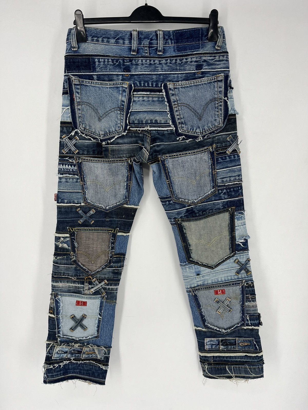 Levi's 90s Levi’s 501 Patchwork Multipocket Denim Custom Jeans USA Size US 34 / EU 50 - 10 Thumbnail