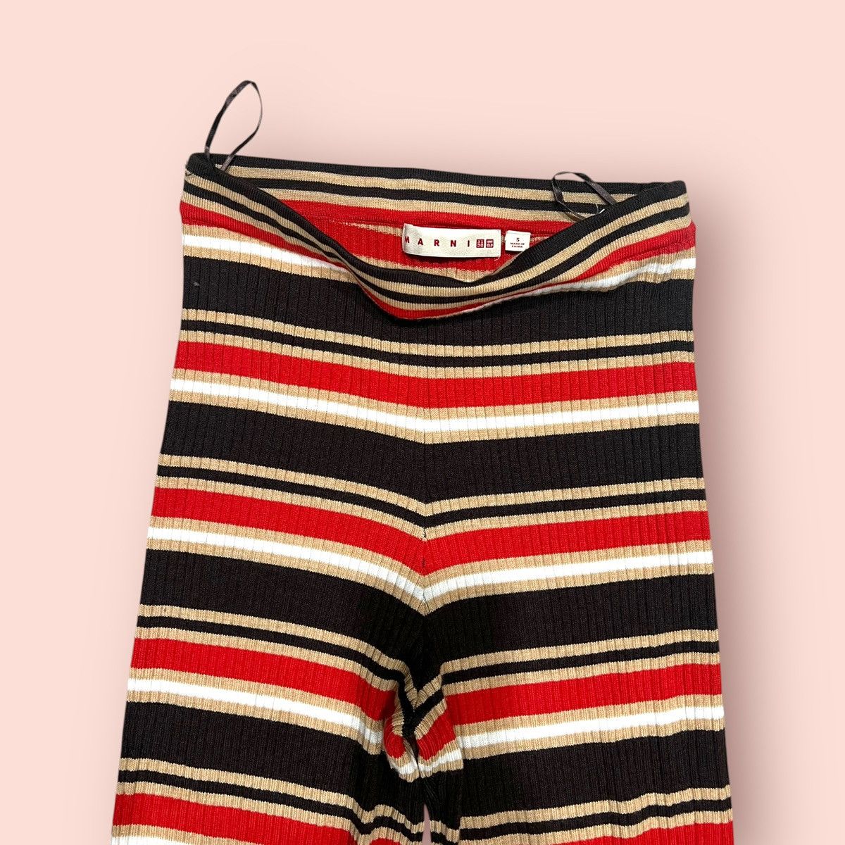 Jun Takahashi × Marimekko × Uniqlo DOPE🔥 MARNI X UNIQLO STRIPED FLARED LEGGING Size 28" / US 6 / IT 42 - 6 Thumbnail