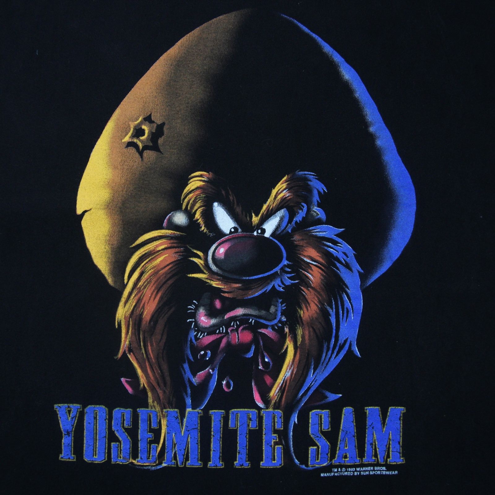 Vintage × Warner Bros Vintage 1993 Warner Bros Yosemite Sam Graphic T Shirt Size US XL / EU 56 / 4 - 5 Thumbnail